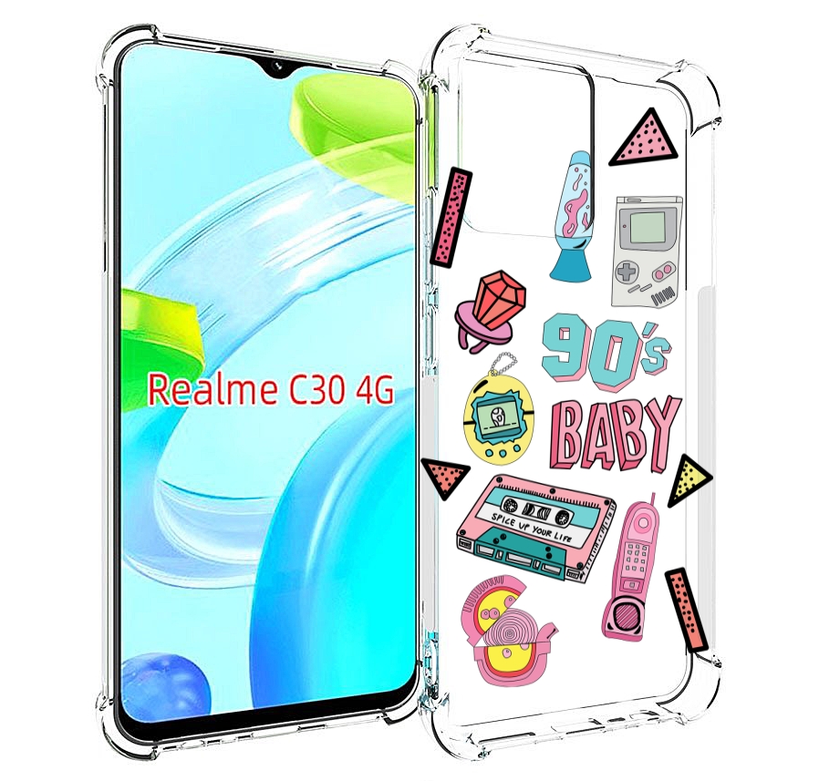 

Чехол MyPads гаджеты-90х для Realme C30 4G / Narzo 50i Prime, Прозрачный, Tocco