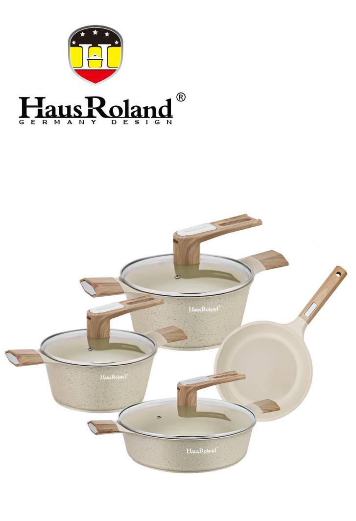 

Набор кухонной посуды HausRoland 7предметов, HR105-3, светло-бежевый, HR105-3