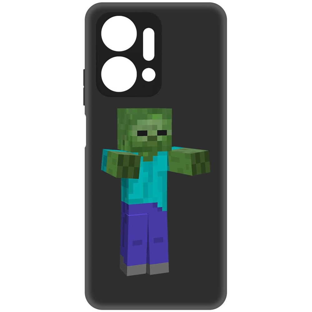 

Чехол-накладка Софт Minecraft-Гигант для Honor X7a, Черный