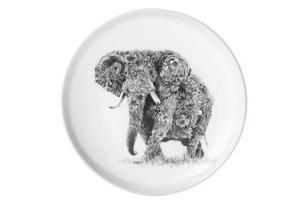 Тарелка Африканский слон, фарфор, 20 см MW637-DX0526 Maxwell & Williams