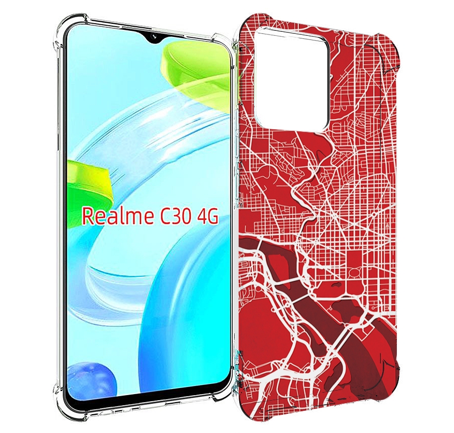 

Чехол MyPads векторная-карта для Realme C30 4G / Narzo 50i Prime, Прозрачный, Tocco