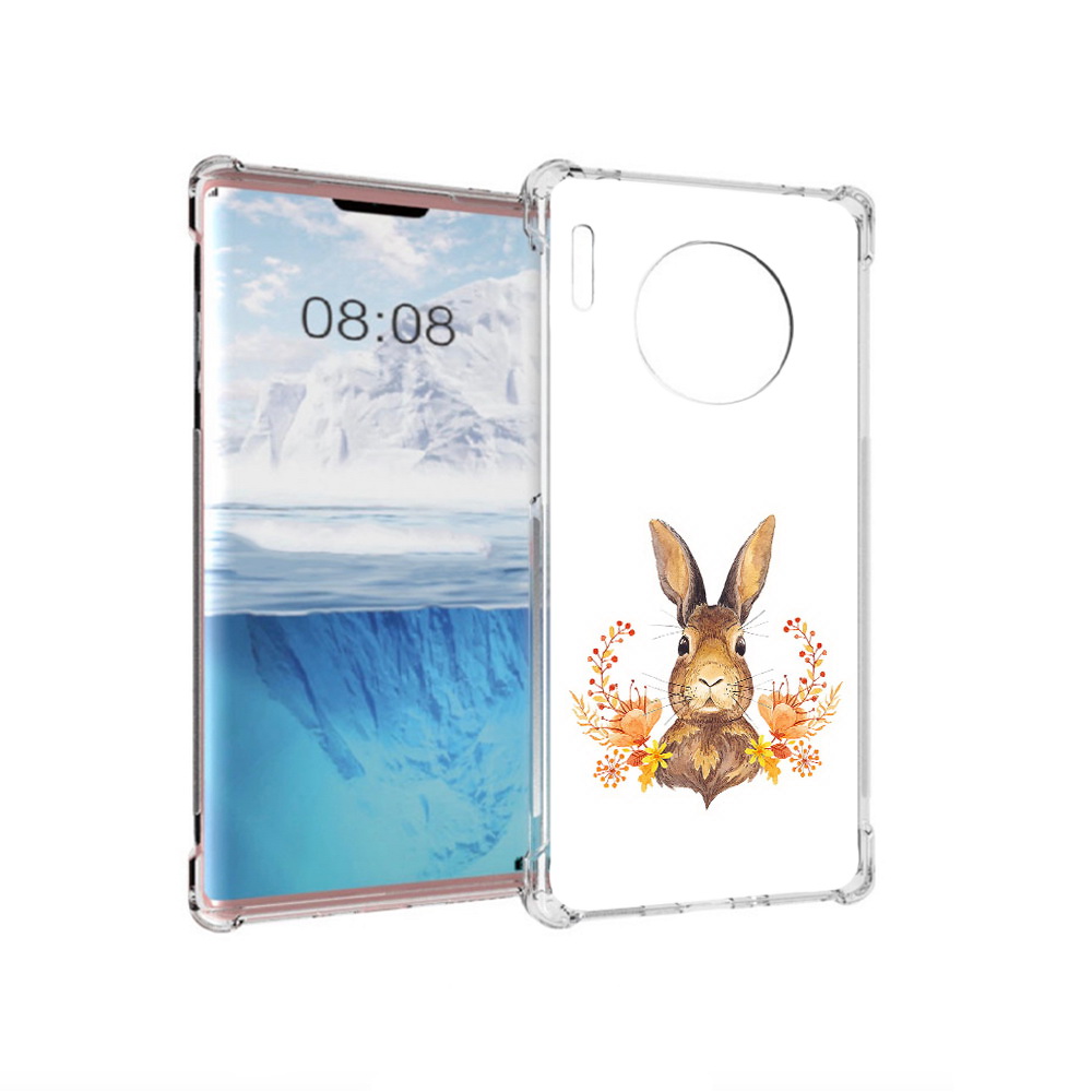 

Чехол MyPads Tocco для Huawei Mate 30 Pro зайка в цветах, Прозрачный, Tocco