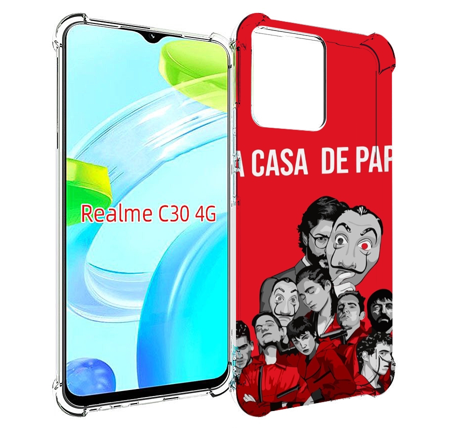 

Чехол MyPads бумажный-дом-команда для Realme C30 4G / Narzo 50i Prime, Прозрачный, Tocco