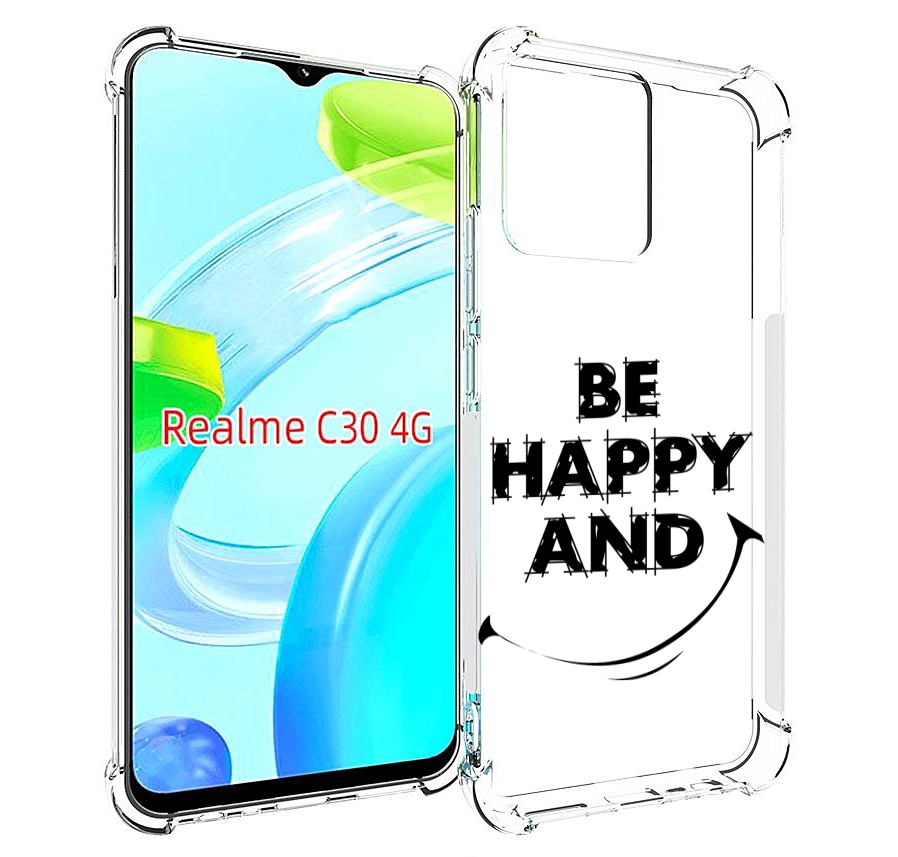 

Чехол MyPads будь-счастливым для Realme C30 4G / Narzo 50i Prime, Прозрачный, Tocco