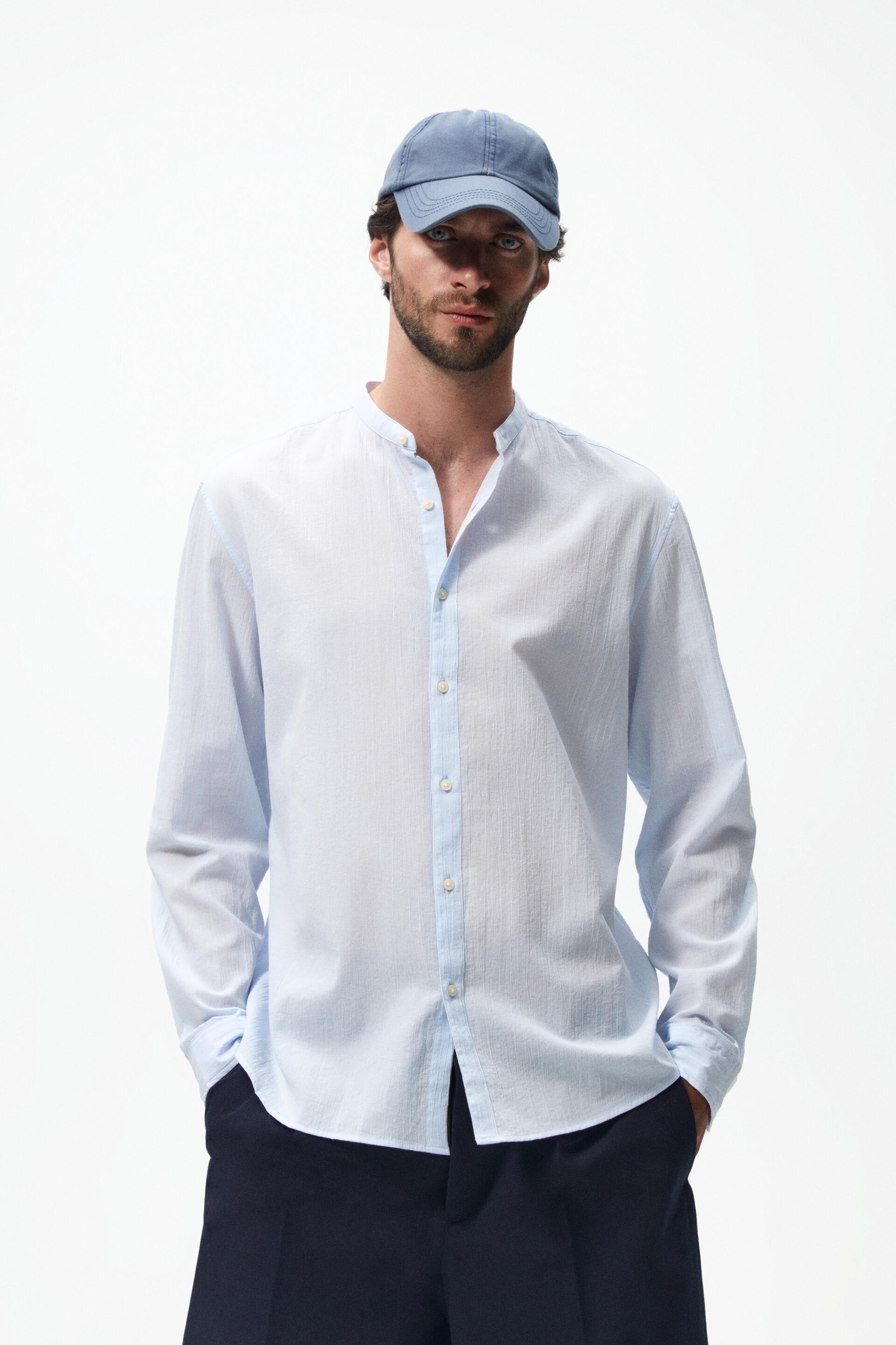 

Рубашка мужская ZARA 06103450 голубая L (доставка из-за рубежа), 06103450