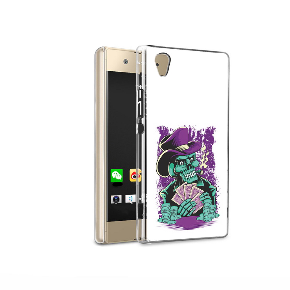 

Чехол MyPads Tocco для Sony Xperia XA1 Ultra зеленый череп с картами (PT67027.252.361), Прозрачный, Tocco