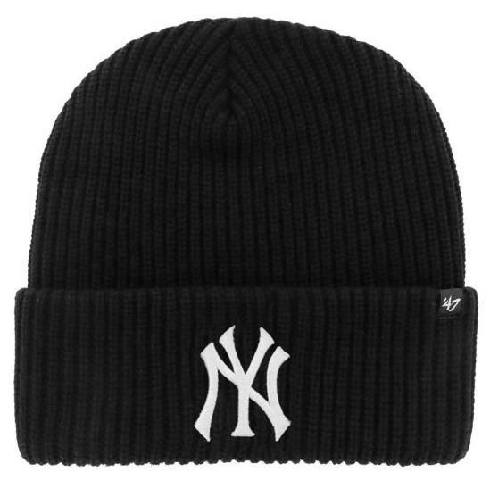 Шапка бини унисекс 47 BRAND Upper Cut Cuff Knit New York Yankees черная р.54-60