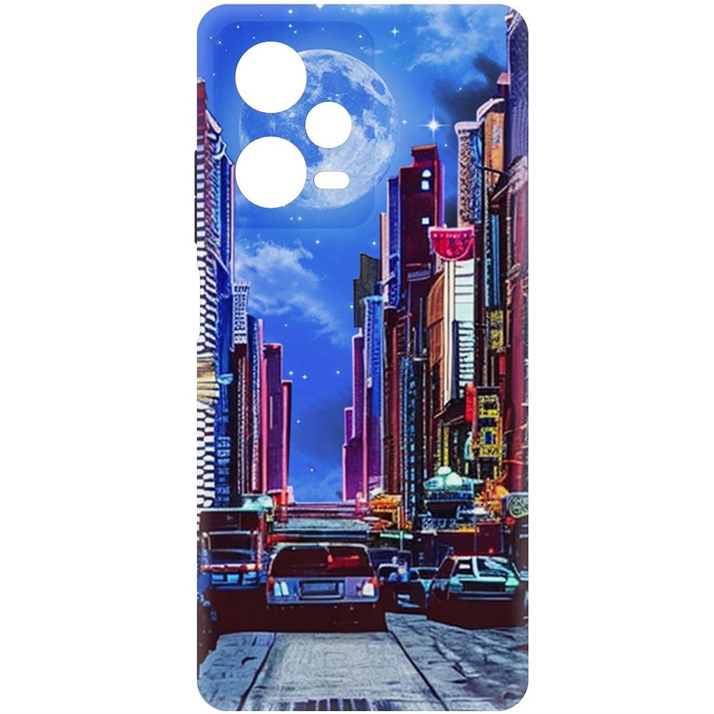 

Чехол-накладка Софт Ночной город для Xiaomi Redmi Note 12 Pro+ 5G, Черный