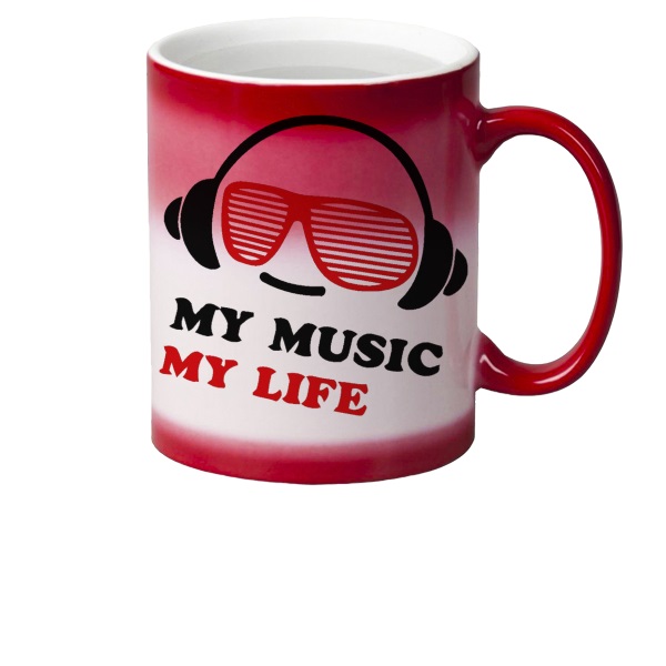 Кружка CoolPodarok My music My life Моя музыка моя жизнь