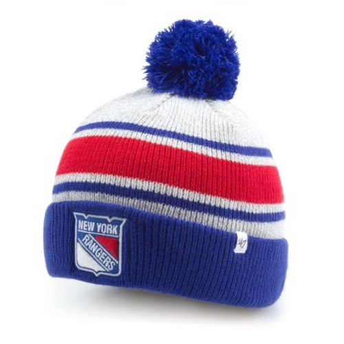 Шапка бини унисекс 47 BRAND Palmer Cuff Knit New York Rangers синяя р.56-60