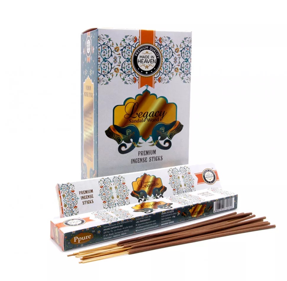 

Благовония Ppure Made In Heaven 15гр Legacy Sandalwood аромапалочки уп-12шт