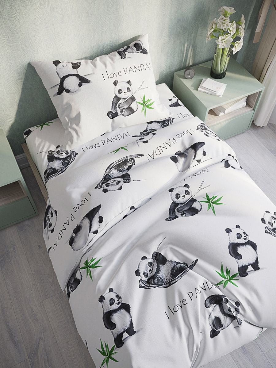 

Постельное белье Сказка Панды 1,5-сп