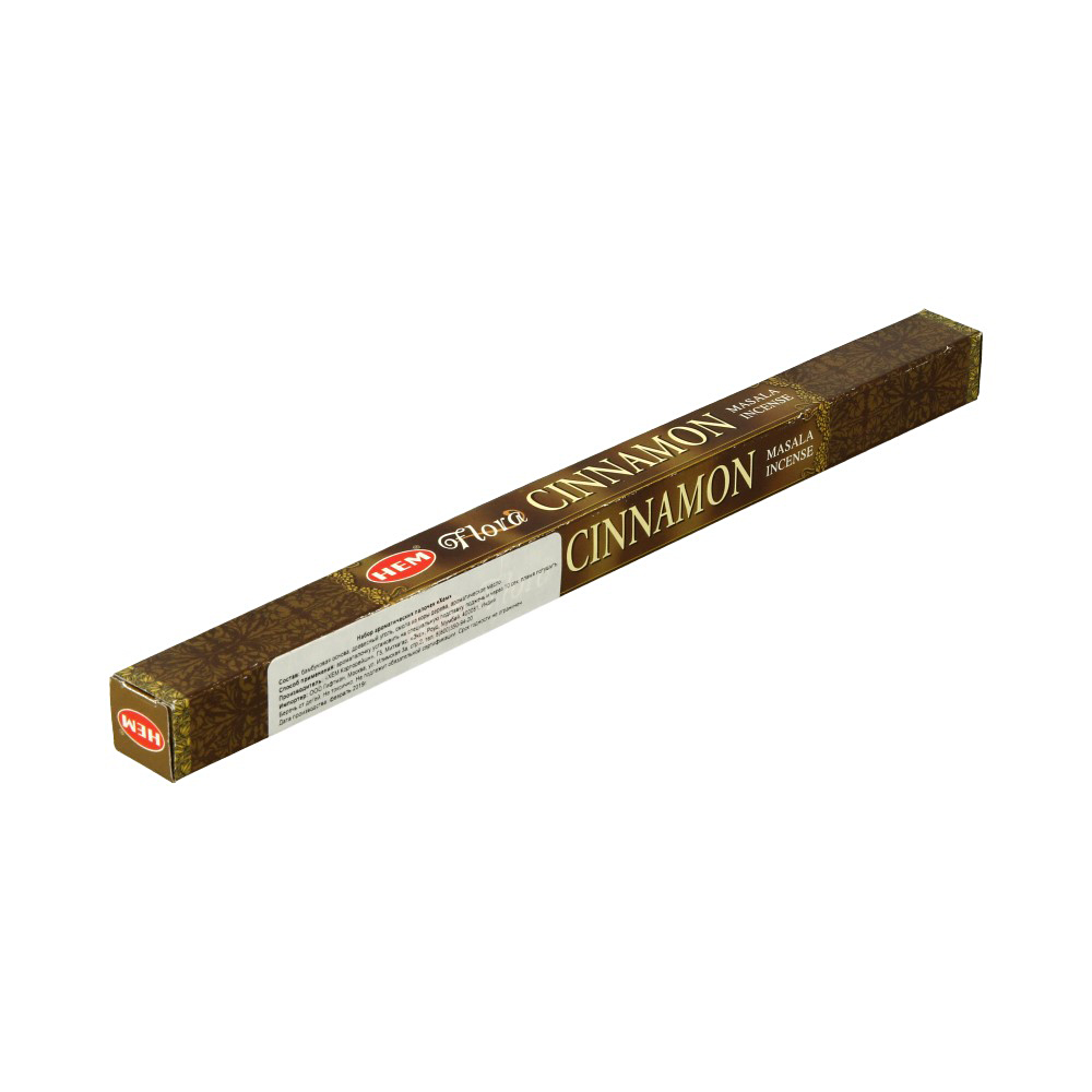 фото Благовония hem корица (cinnamon) аромапалочки, упаковка четырехгранник