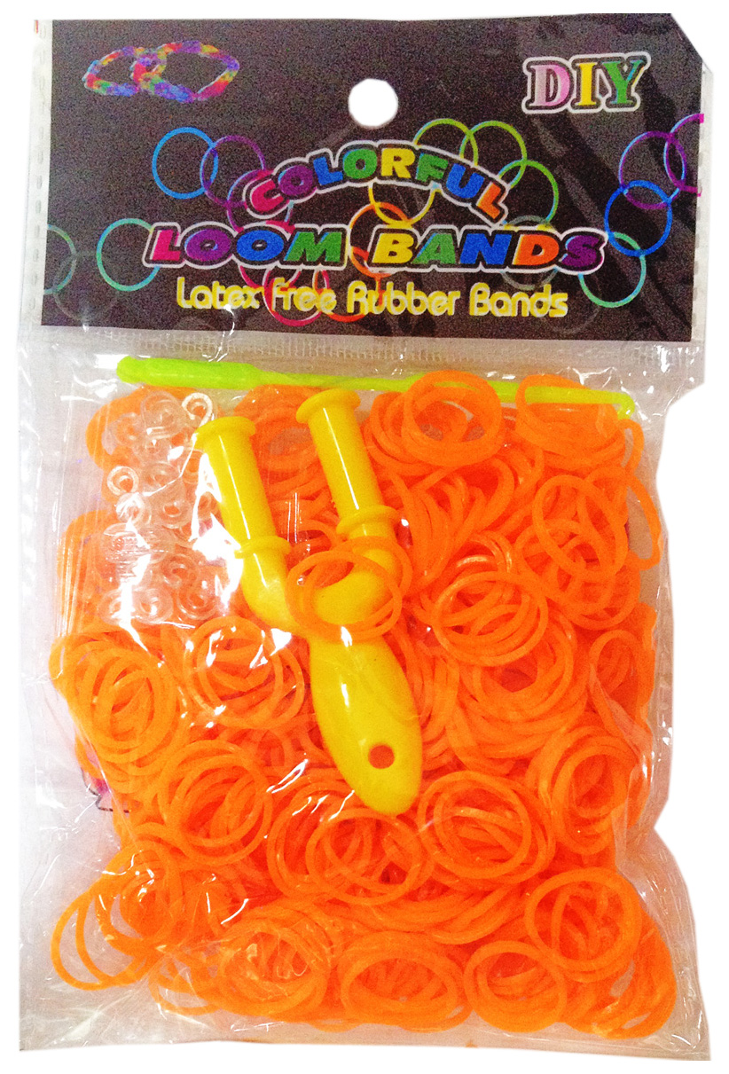 фото Мистерия звука (мистерия плюс) набор для плетения браслетов из резинок (пакет) оранжевый