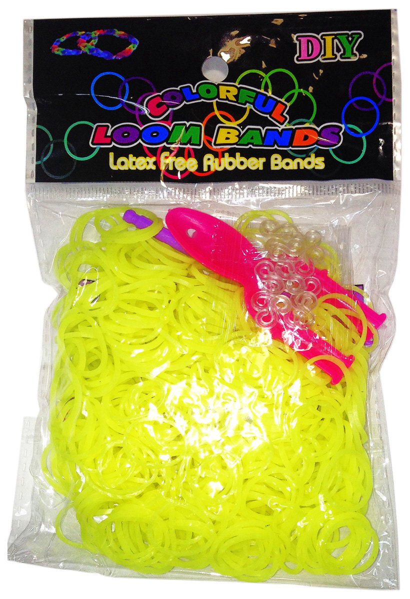 фото Мистерия звука (мистерия плюс) набор для плетения браслетов из резинок (пакет) желтый
