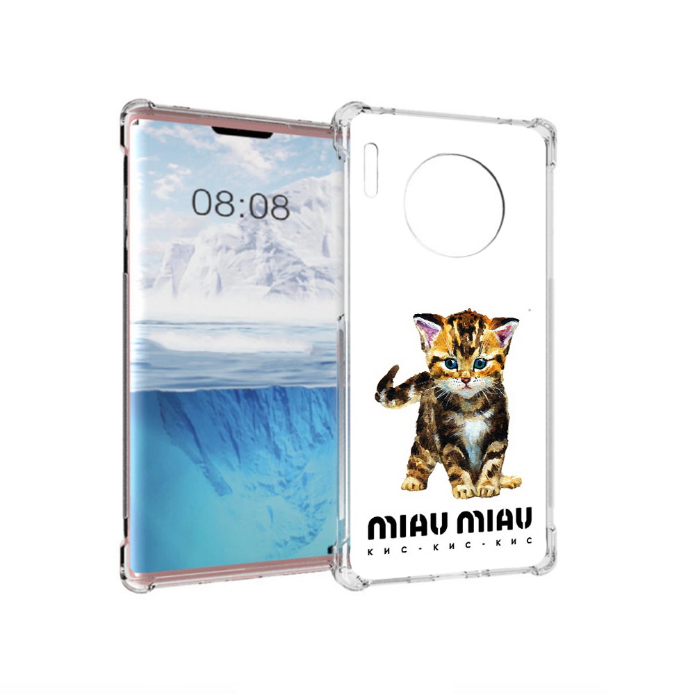 

Чехол MyPads Tocco для Huawei Mate 30 Pro Бренд miau miau, Прозрачный, Tocco