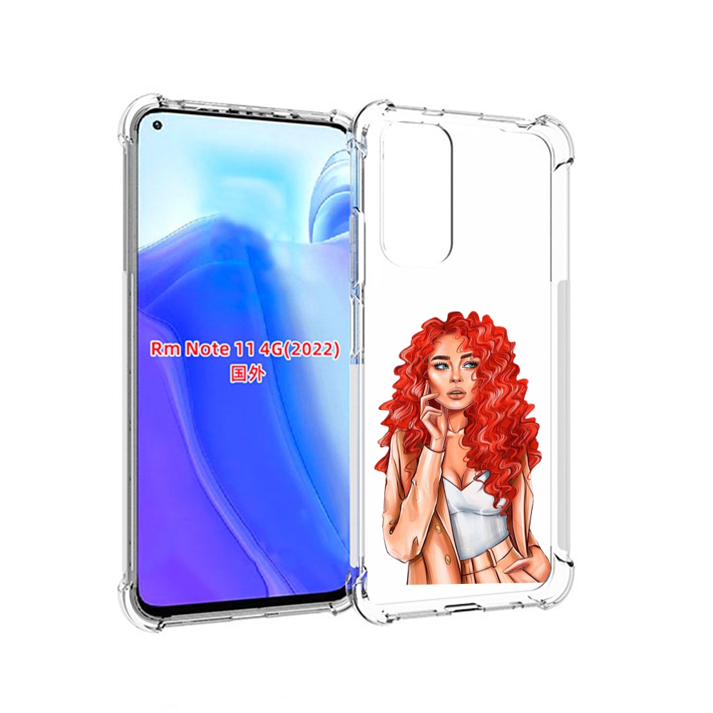 

Чехол MyPads девушка-с-яркими-волосами женский для Xiaomi Redmi Note 11 4G ( Глобальная, Tocco