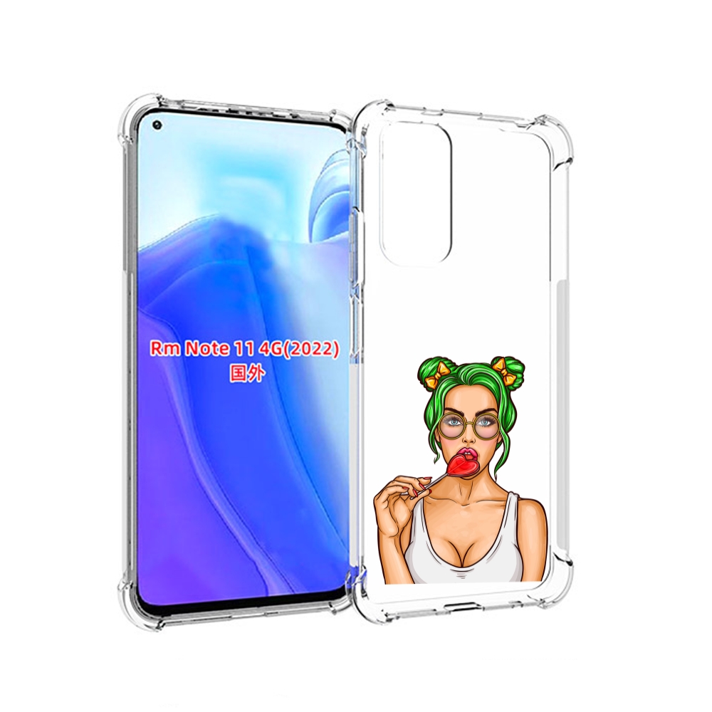 

Чехол MyPads девушка-с-чупачупсом-в-виде-сердца женский для Xiaomi Redmi Note 11 4G ( Г, Tocco