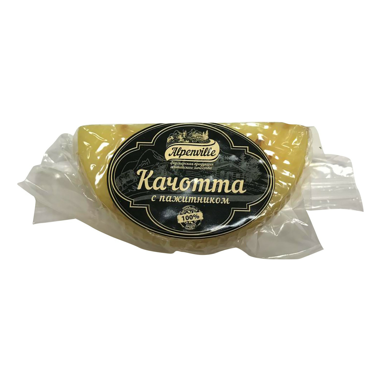 

Сыр полумягкий Alpenville Качотта 17% с пажитником +-200 г