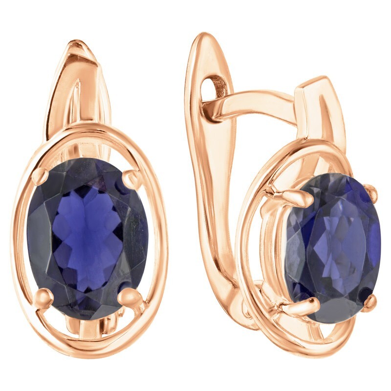 

Серьги из серебра с иолитом LAZURIT-ONLINE 7766RG, 7766RG