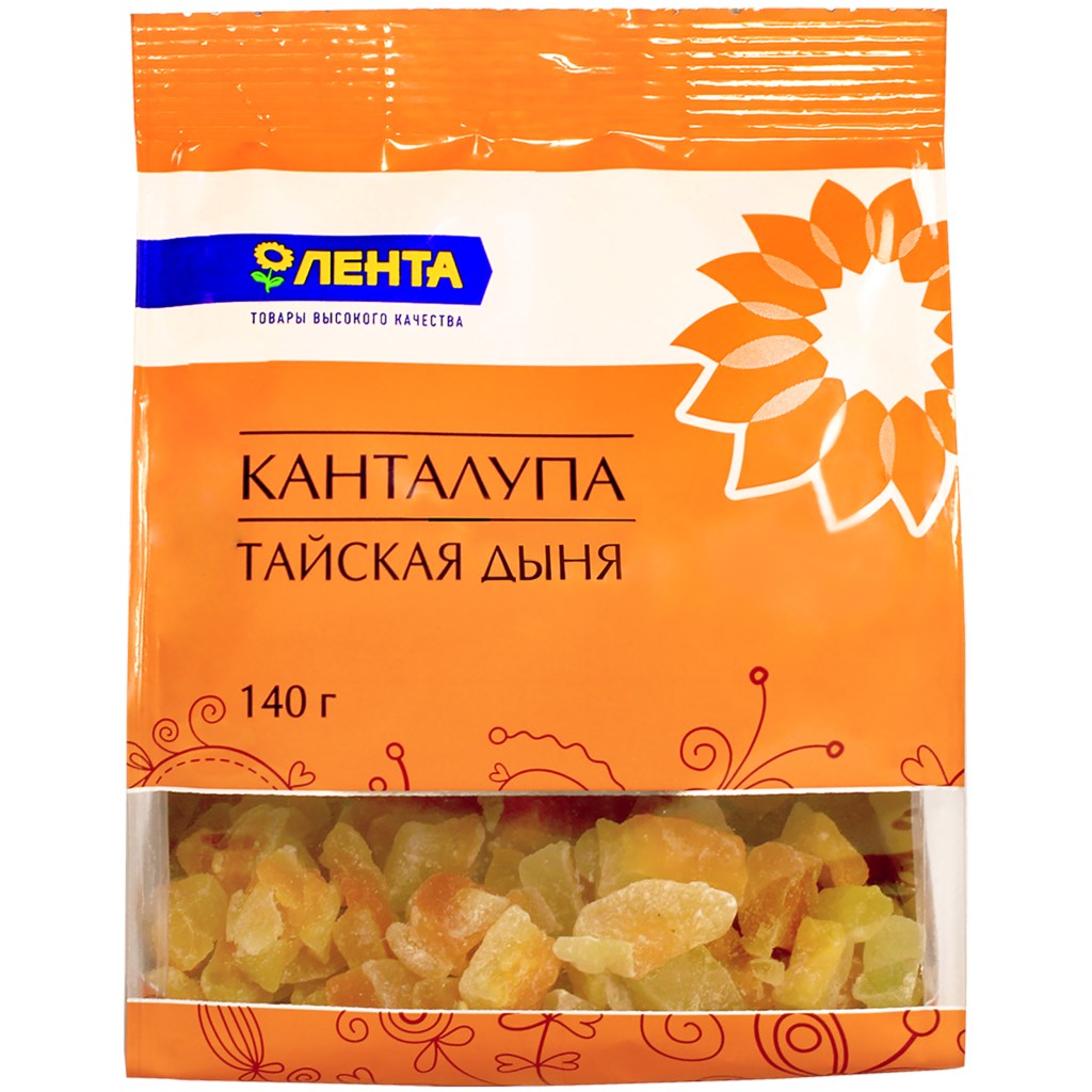 

Цукаты из дыни Лента Канталупа тайская 140 г
