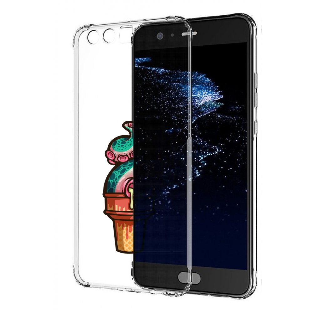Чехол бампер MyPads мороженное для Huawei P10 Plus противоударный