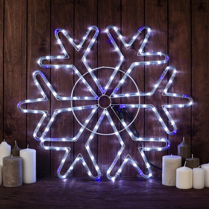 

Световая фигура Luazon lighting Снежинка 2315085 белый холодный; синий, Снежинка