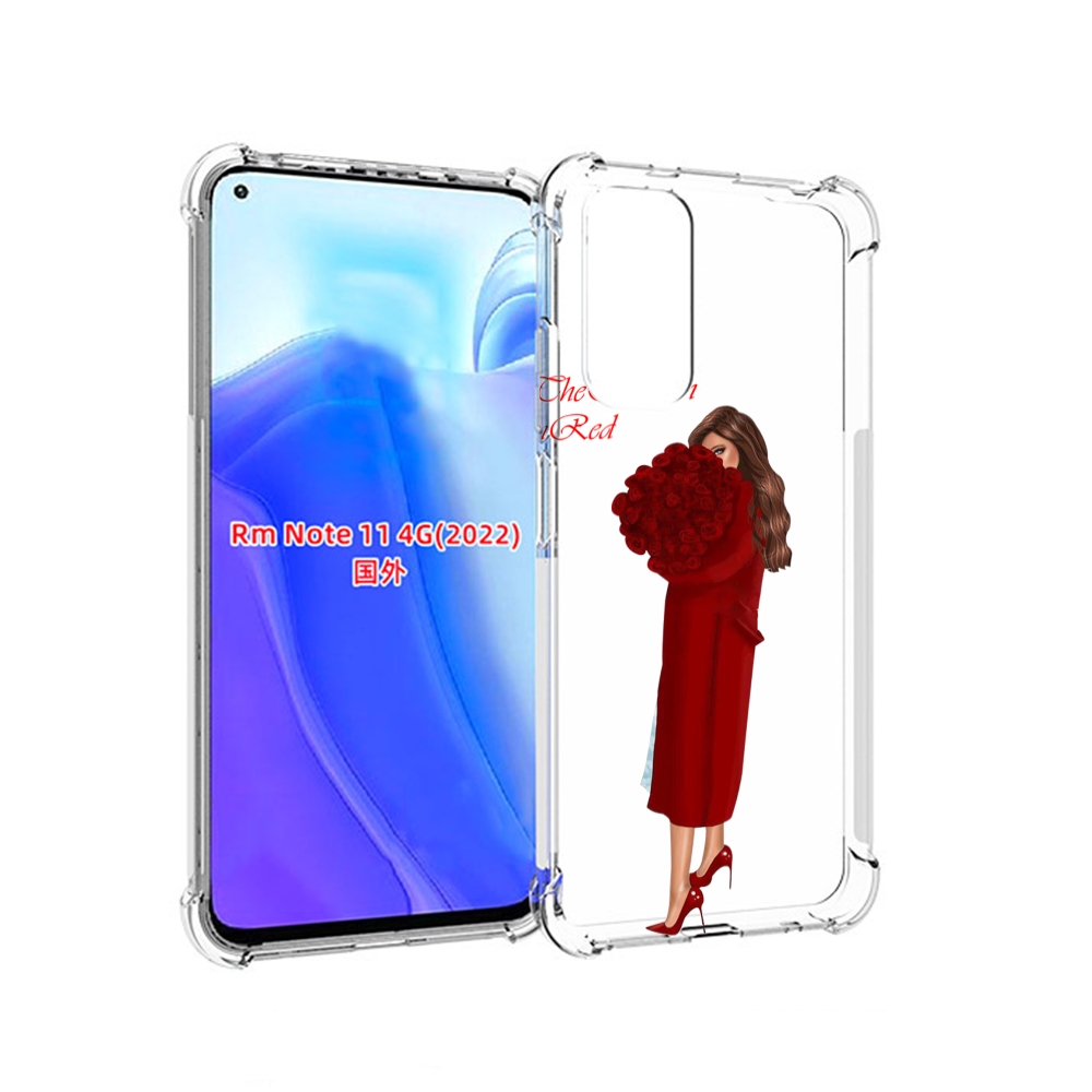 

Чехол MyPads девушка-полностью-в-красном женский для Xiaomi Redmi Note 11 4G ( Глобальн, Tocco