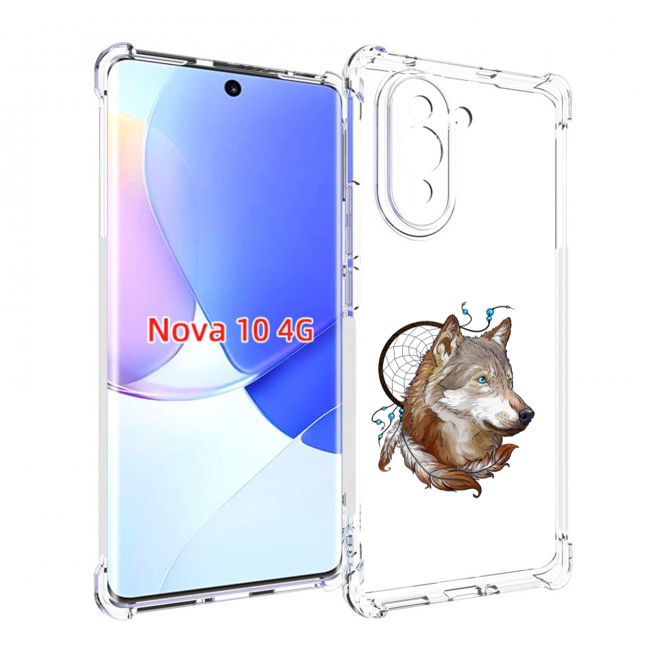 

Чехол MyPads волк и ловец снов для Huawei Nova 10, Прозрачный, Tocco