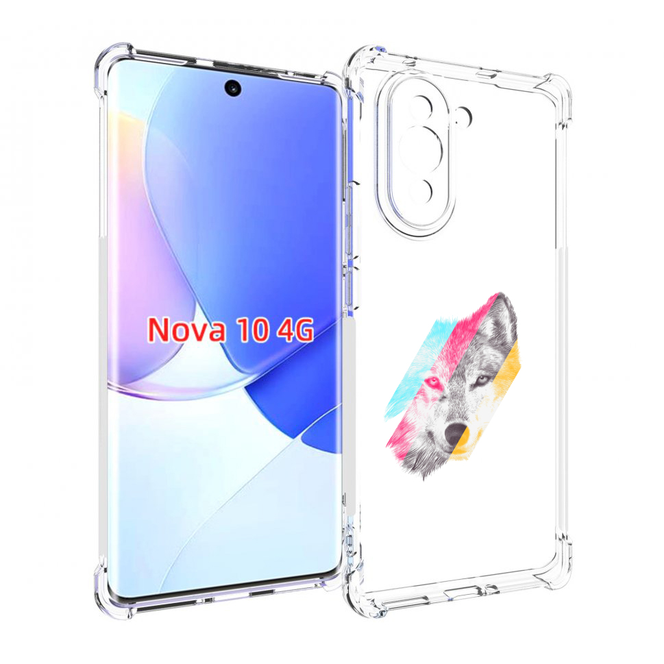 

Чехол MyPads волк градиент для Huawei Nova 10, Прозрачный, Tocco