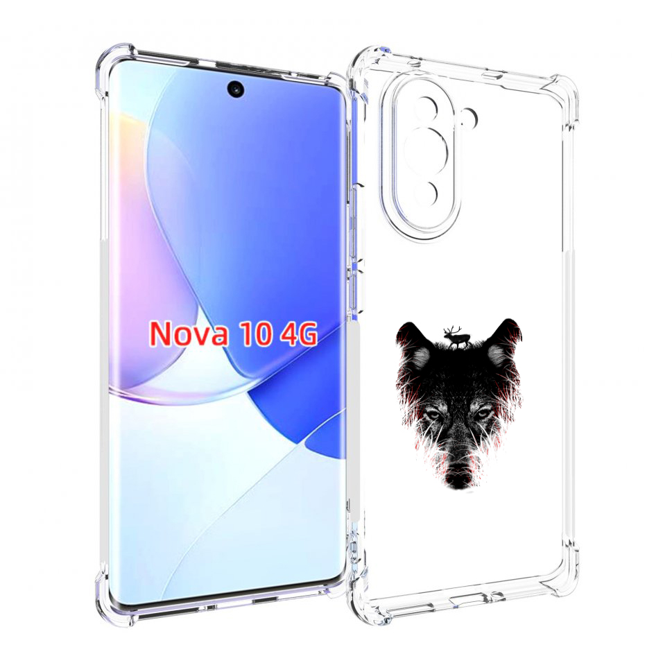 

Чехол MyPads волк в траве для Huawei Nova 10, Прозрачный, Tocco