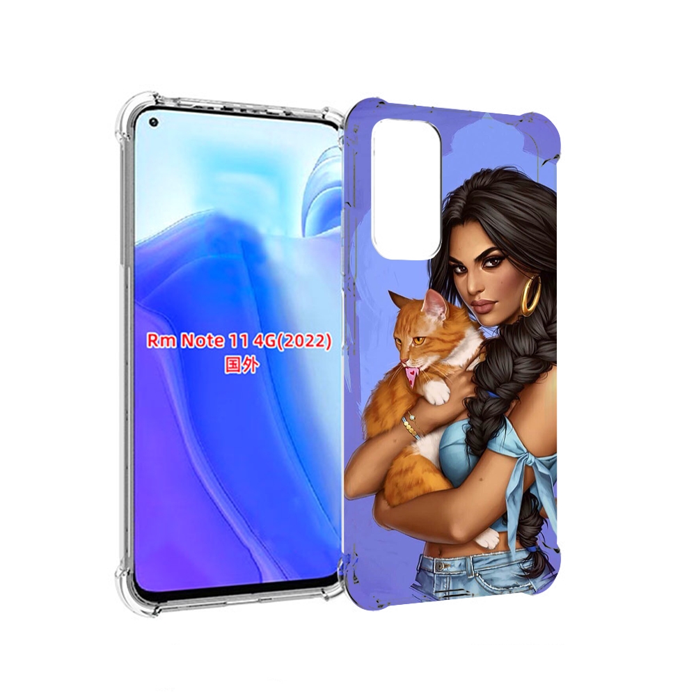 

Чехол MyPads девушка-красивая-с-синим-фоном женский для Xiaomi Redmi Note 11 4G ( Глоба, Tocco