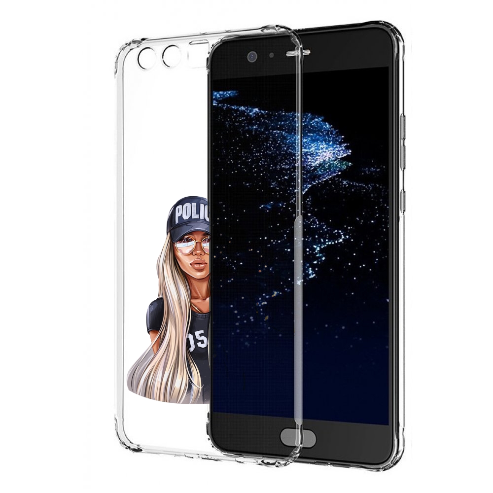 

Чехол бампер MyPads модная-девушка-арт женский для Huawei P10 Pl, Прозрачный, Tocco