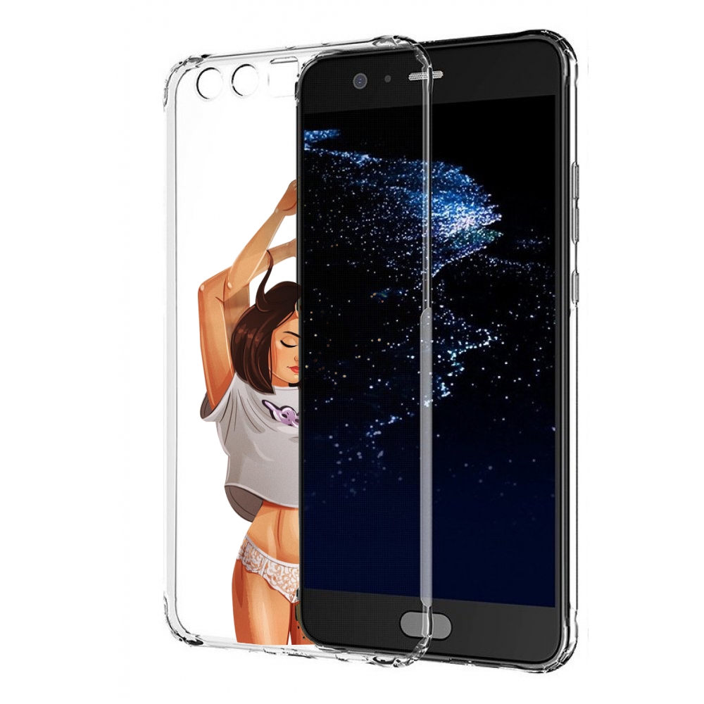

Чехол бампер MyPads много-рук женский для Huawei P10 Plus против, Прозрачный, Tocco
