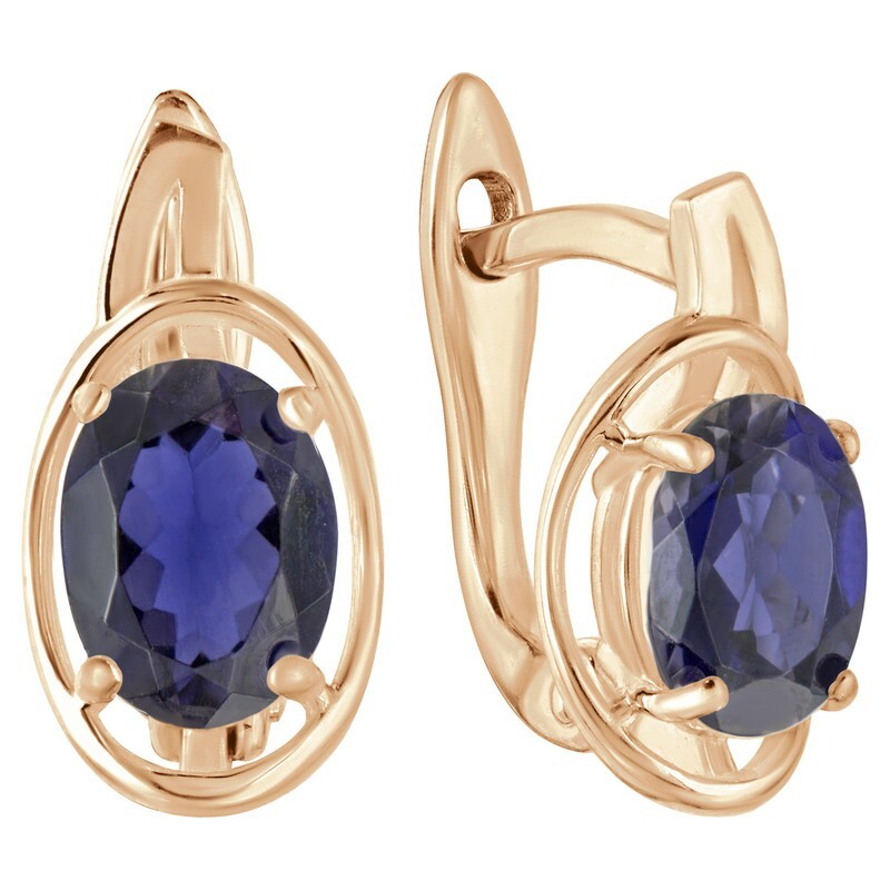 

Серьги из серебра с иолитом LAZURIT-ONLINE 7766PG, 7766PG