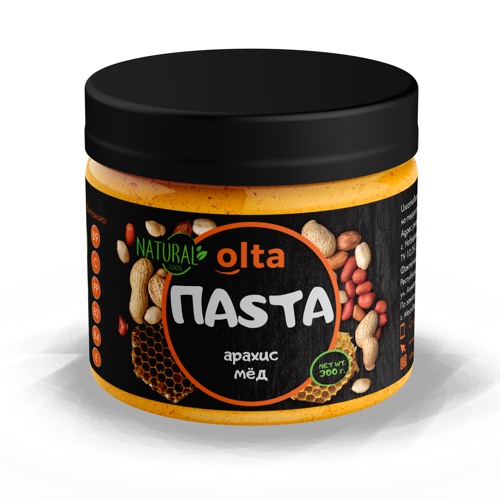 

Ореховая паста "ПАSТА olta" арахис мёд
