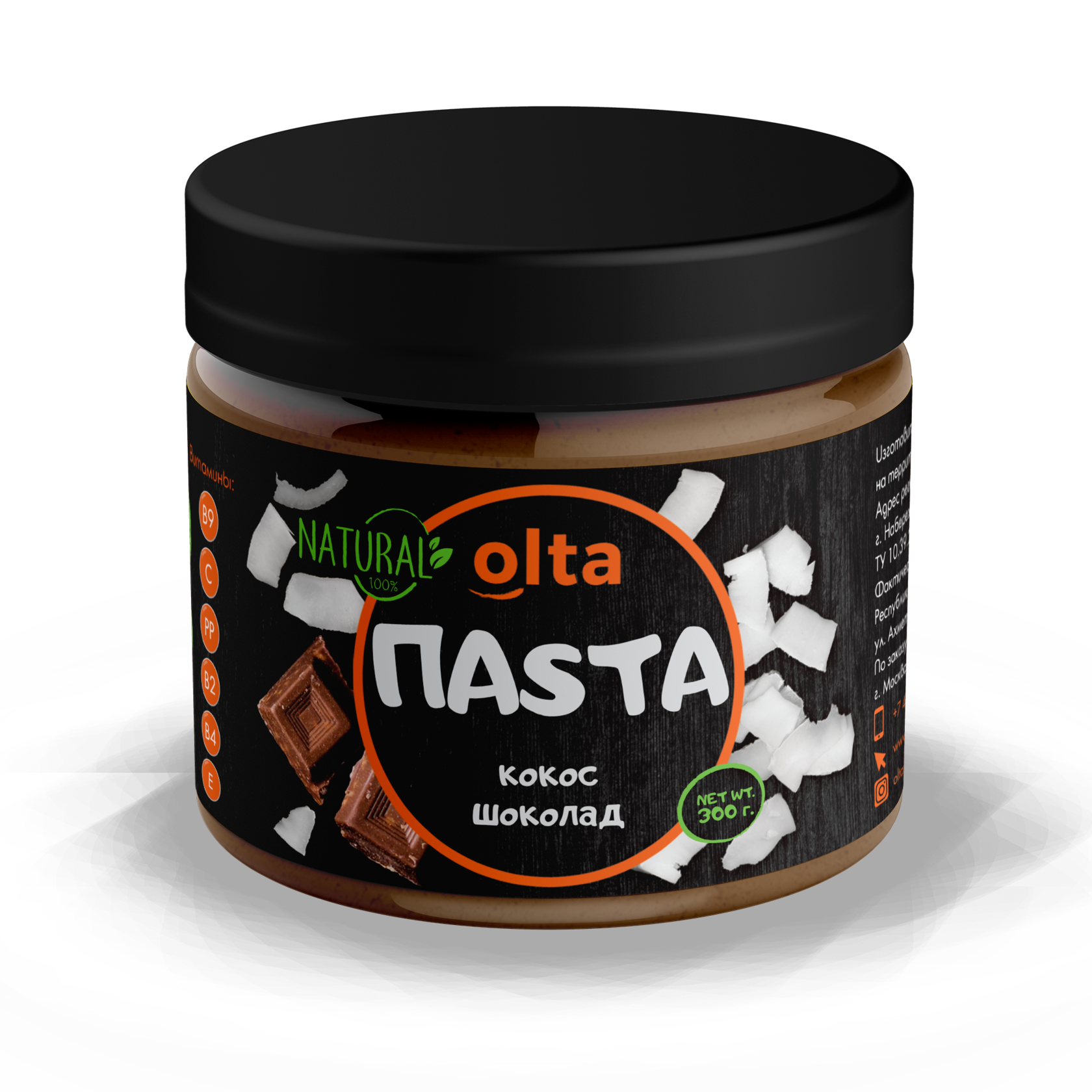 

Ореховая паста "ПАSТА olta" кокос шоколад