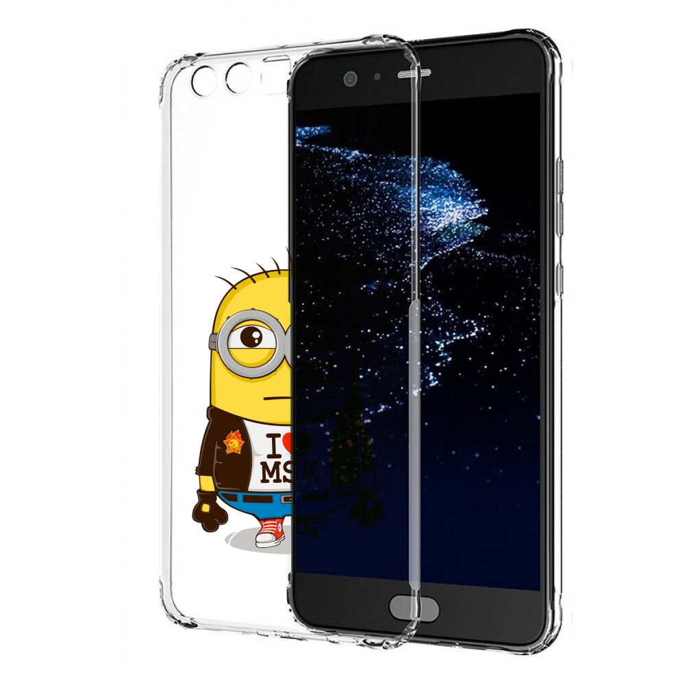 Чехол бампер MyPads миньон-я-люблю-Мск для Huawei P10 Plus проти