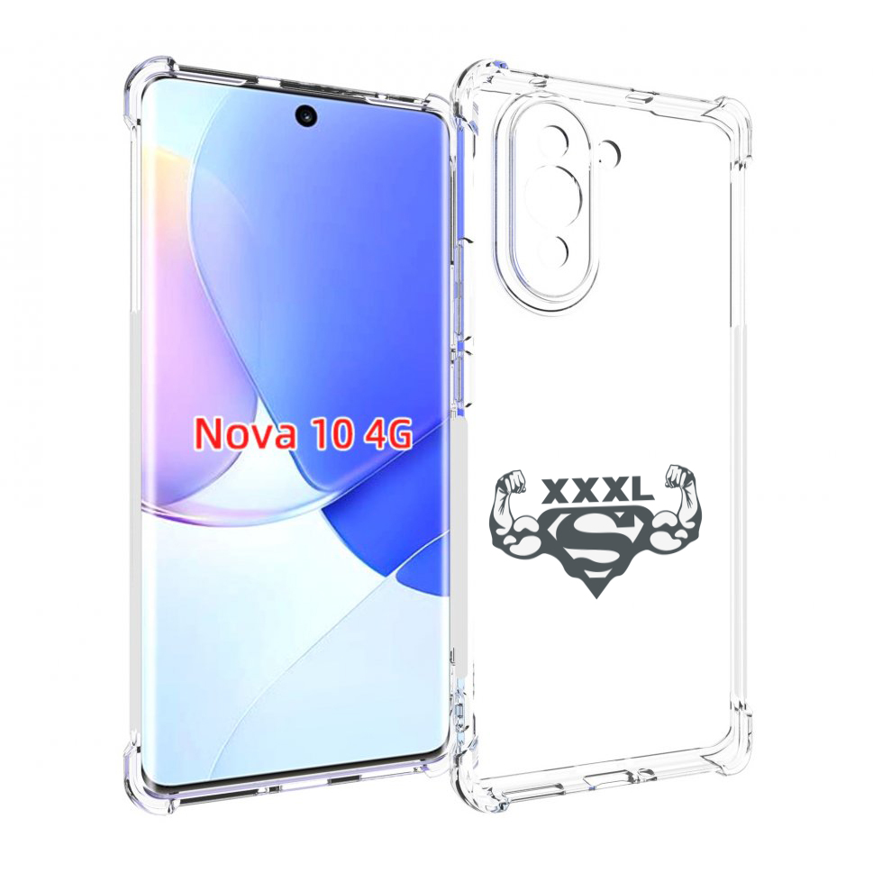 

Чехол MyPads бодибилдинг супермен для Huawei Nova 10, Прозрачный, Tocco