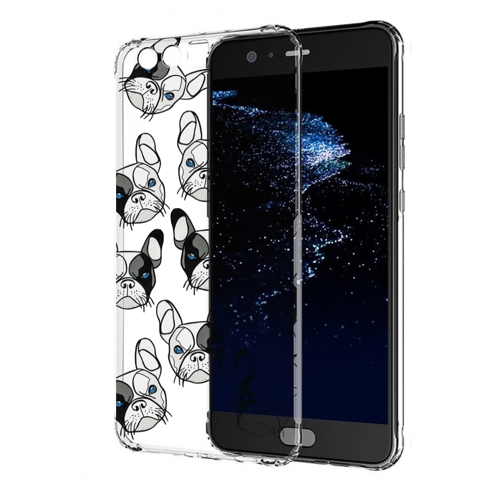 

Чехол бампер MyPads мини-собачки-черно-белый для Huawei P10 Plus, Прозрачный, Tocco