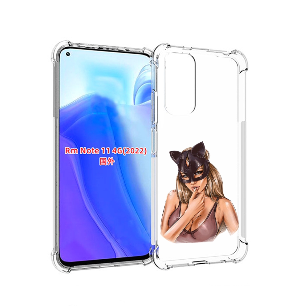 

Чехол MyPads девушка-в-купальнике-с-маской-кошки женский для Xiaomi Redmi Note 11 4G (, Tocco