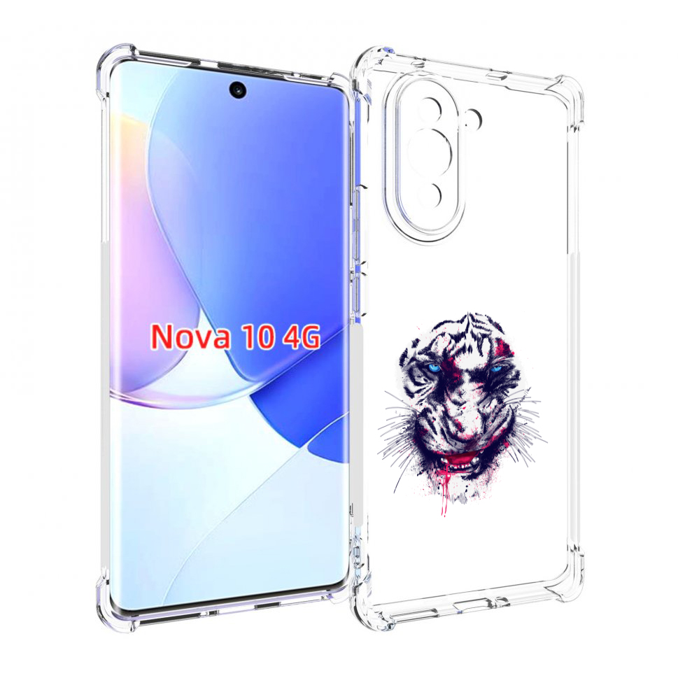 

Чехол MyPads безумный тигр для Huawei Nova 10, Прозрачный, Tocco