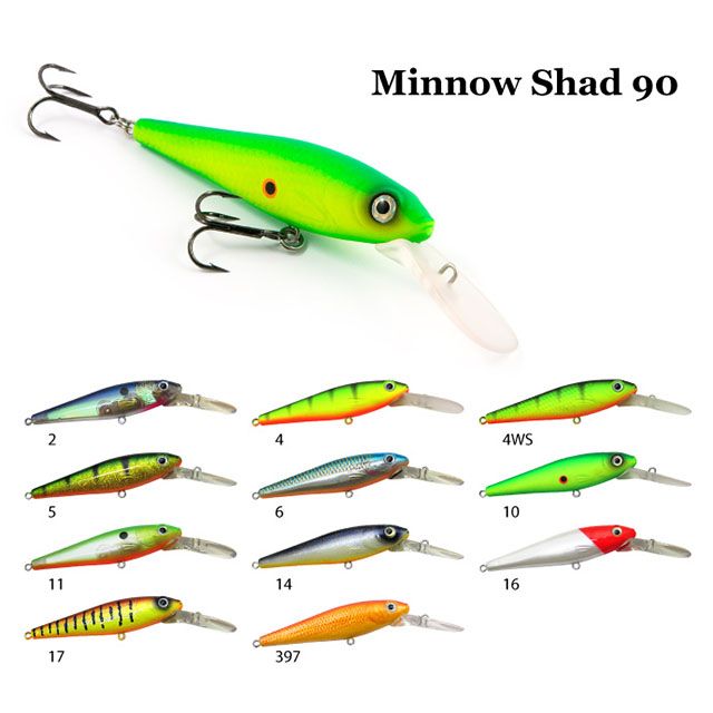 Raiden Воблер RAIDEN MINNOW SHAD (Длина (мм) 90; Вес (гр.) 12 / 397)