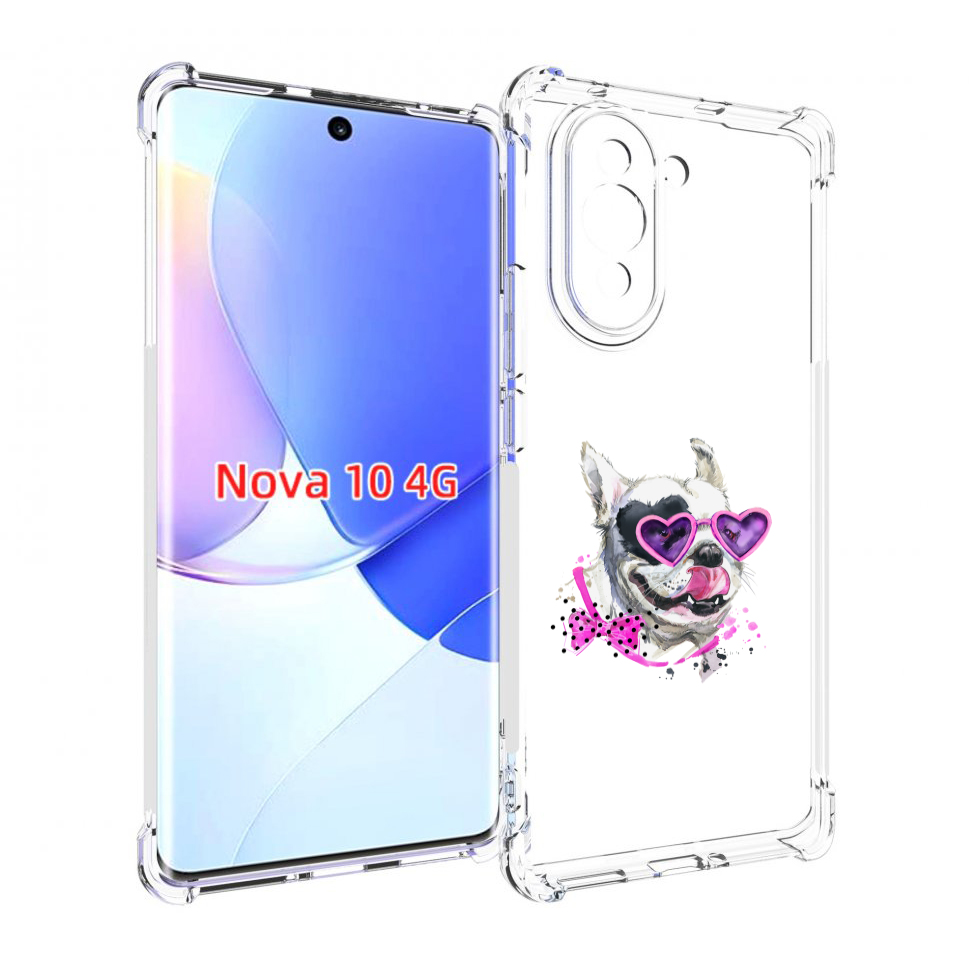

Чехол MyPads акварельный пёс для Huawei Nova 10, Прозрачный, Tocco