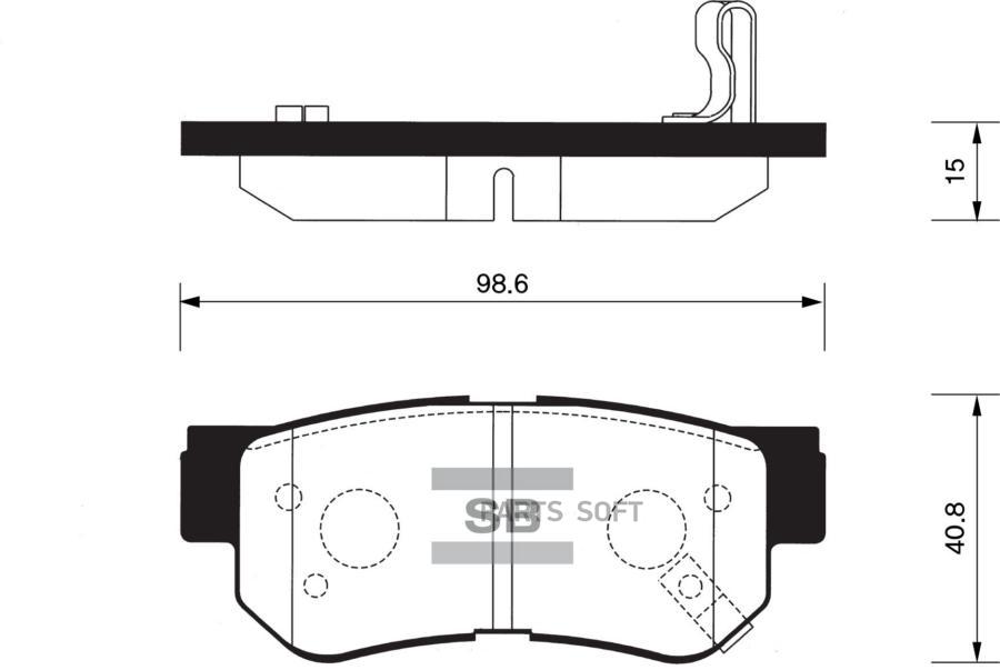 

Тормозные колодки Sangsin brake задние SP1117