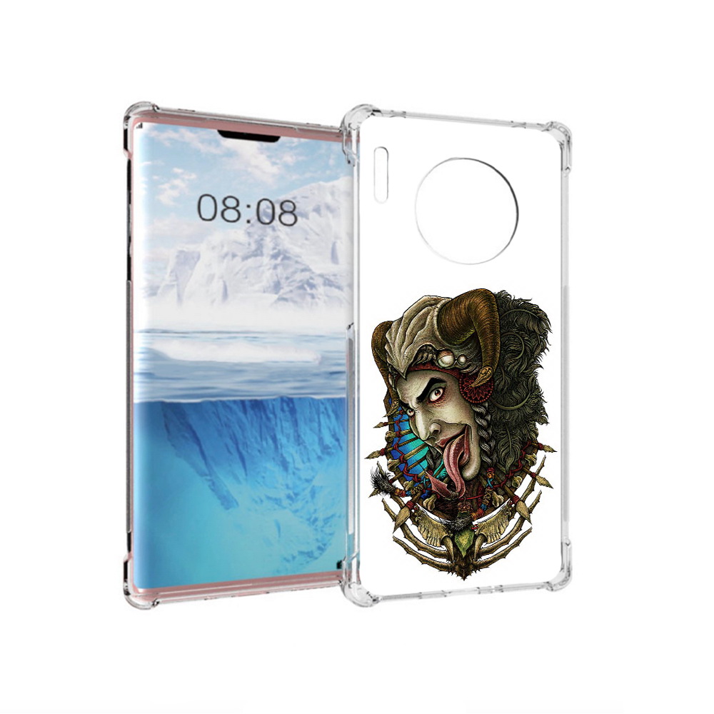 

Чехол MyPads Tocco для Huawei Mate 30 Pro длинный язык, Прозрачный, Tocco