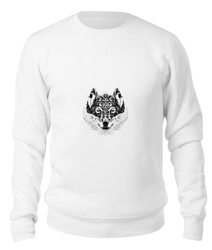 

Свитшот унисекс Printio Волк стилизация белый XS, Волк стилизация