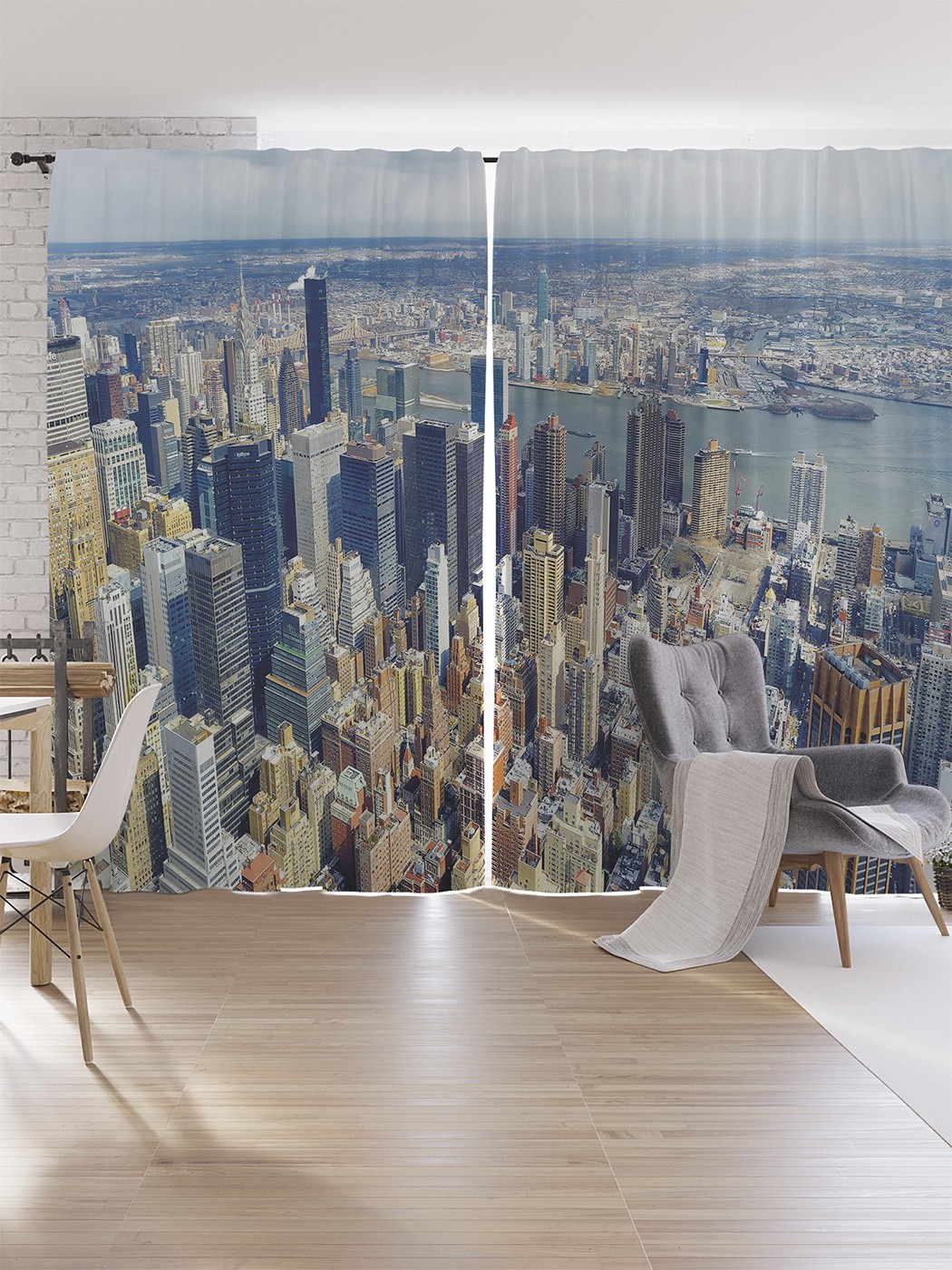 

Шторы под лён JoyArty "С высоты птичьего полета", серия Oxford DeLux, 340х265 см, С высоты птичьего полета