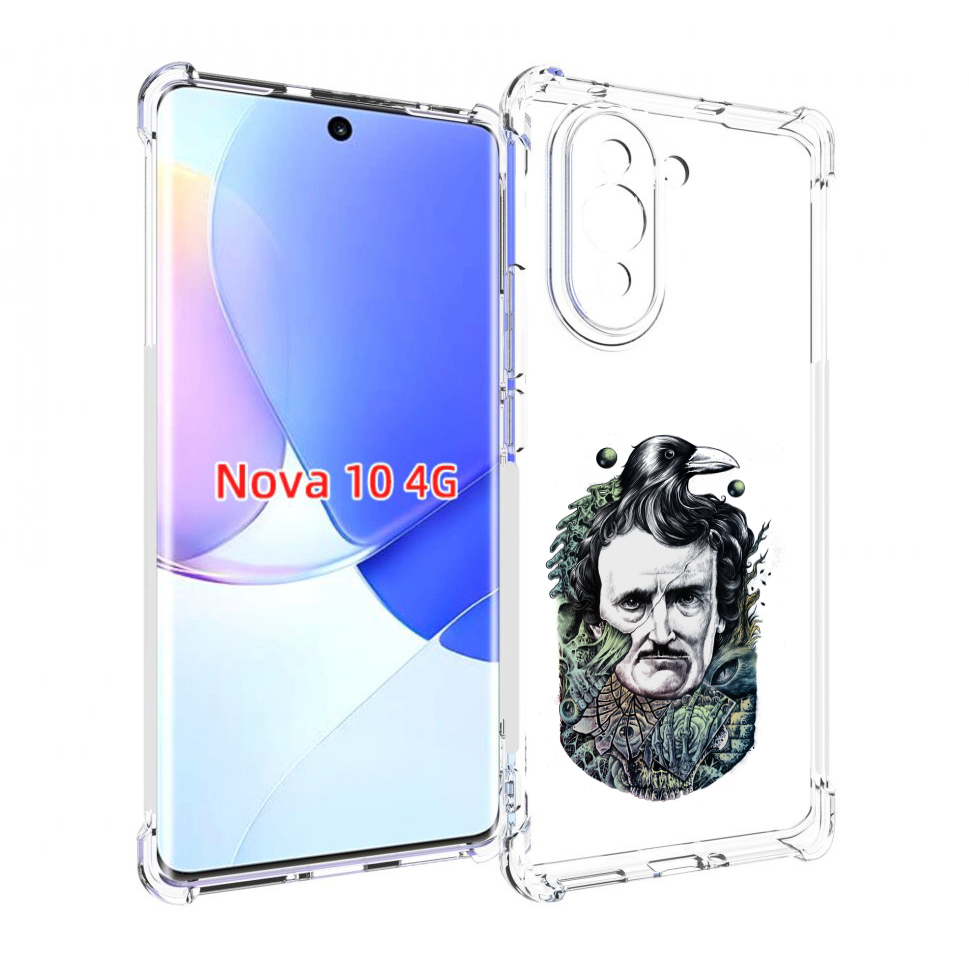 

Чехол MyPads Эдгар Аллан с вороном для Huawei Nova 10, Прозрачный, Tocco