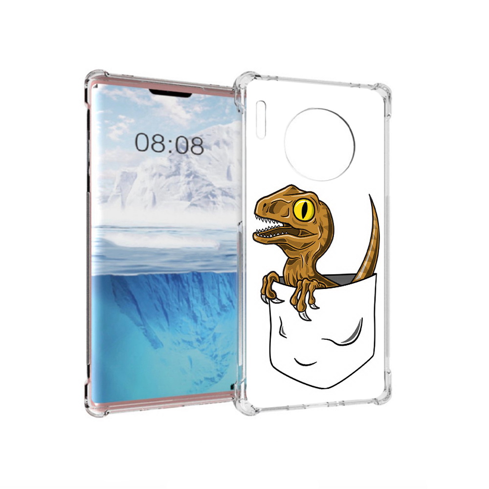 

Чехол MyPads Tocco для Huawei Mate 30 Pro динозавр в кармане, Прозрачный, Tocco